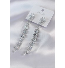 Gümüş Renk 3'lü Sallantı Model Kadın Küpe - TJ-BKP7473
