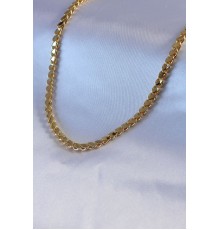 316L Çelik Gold Renk 60 cm Arpa Zincir Model Kadın Kolye - TJ-BKO7447