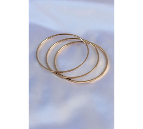 316L Çelik Gold Renk Ajda Model Kadın 65 mm Bilezik - TJ-BB5361
