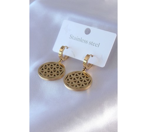 316L Çelik Gold Renk Lotus Model Kadın Küpe - TJ-BKP7680 316L Çelik Gold Renk Lotus Model Kadın Küpe - TJ-BKP7680