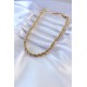 316L Çelik Gold Renk Burgu Model 45 cm Kadın Kolye - TJ-BKO7589