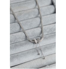 316l çelik Gümüş Renk İtalyan Zincir Model Simli Kelebek Figür Kadın Kolye - Tj-bko7676