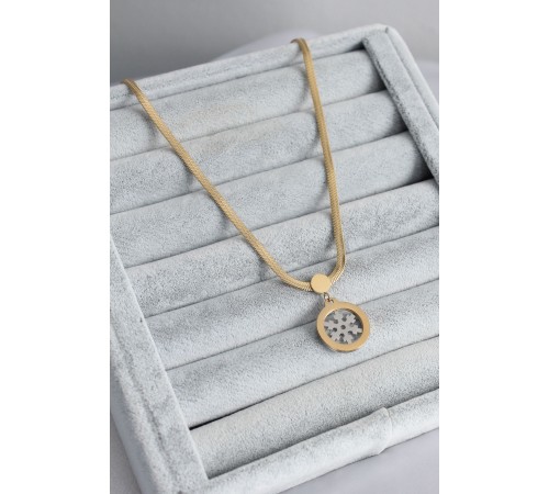 316L Çelik Gold Renk İtalyan Zincir Model Gümüş Kar Tanesi Figür Kadın Kolye - TJ-BKO7674 316L Çelik Gold Renk İtalyan Zincir Model Gümüş Kar Tanesi Figür Kadın Kolye - TJ-BKO7674
