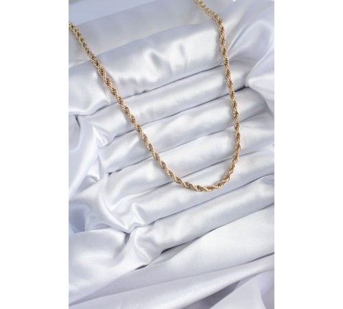 316L Çelik Gold Renk 60 cm Burgu Model Kadın Kolye - TJ-BKO7972
