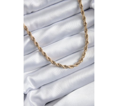 316L Çelik Gold Renk 60 cm Burgu Model Kadın Kolye - TJ-BKO7972