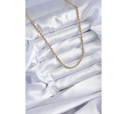 316L Çelik Gold Renk 60 cm Burgu Model Kadın Kolye - TJ-BKO7973