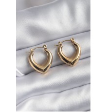 316L Çelik Gold Renk Kadın Küpe - TJ-BKP8307