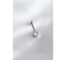 316L Cerrahi Çelik Zirkon Taşlı Kadın Göbek Piercing - TJ-PR1208
