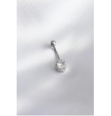 316L Cerrahi Çelik Zirkon Taşlı Kadın Göbek Piercing - TJ-PR1208