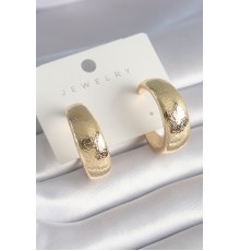 Pirinç Gold Renk İşleme Detay Kadın Küpe - TJ-BKP8476