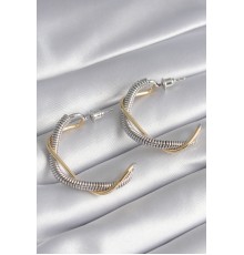 Pirinç Gümüş Renk Tüp Halka Model Kadın Küpe - TJ-BKP8490