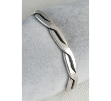 Otantik Gümüş Renk Motif İşleme Plaka Erkek Bileklik - TJ-EB3618