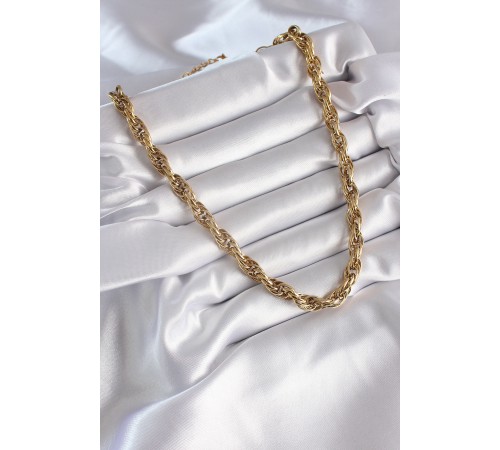 316L Çelik Gold Renk Örme Burgu Zincir Model Kadın Kolye - TJ-BKO8344 316L Çelik Gold Renk Örme Burgu Zincir Model Kadın Kolye - TJ-BKO8344