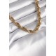 316L Çelik Gold Renk Örme Burgu Zincir Model Kadın Kolye - TJ-BKO8344