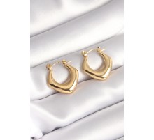 316L Çelik Gold Renk Kadın Küpe - TJ-BKP8639