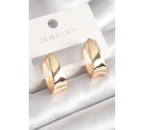 Pirinç Gold Renk Halka Model Kadın Küpe - TJ-BKP8689 Pirinç Gold Renk Halka Model Kadın Küpe - TJ-BKP8689