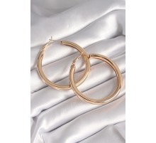 Pirinç Gold Renk Halka Model Kadın Küpe - TJ-BKP8700