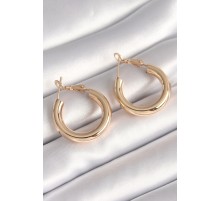 Pirinç Gold Renk Halka Model Kadın Küpe - TJ-BKP8712