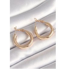 Pirinç Gold Renk Halka Model Kadın Küpe - TJ-BKP8712