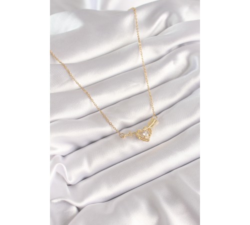 316L Çelik Gold Renk Zincir Zirkon Taşlı Ok Kalp Model Kadın Kolye - TJ-BKO8421 316L Çelik Gold Renk Zincir Zirkon Taşlı Ok Kalp Model Kadın Kolye - TJ-BKO8421