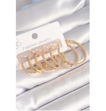 Pirinç Gold Renk İnci Halka Model Kadın Küpe Seti - TJ-BKP8779