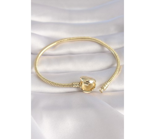 Pirinç Gold Renk Kalp Model İşleme Detay Charm Model Kadın Bileklik - TJ-BB5986 Pirinç Gold Renk Kalp Model İşleme Detay Charm Model Kadın Bileklik - TJ-BB5986