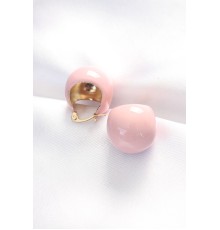 Minimal Pembe Mineli Küpe - TJ-BKP8865