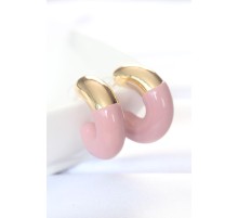 CCB Gül Kurusu Gold Çift Renk Küpe - TJ-BKP8872