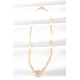 316L Çelik G Harfli Gold Renk İtalyan Zincirli Kolye - TJ-BKO8548