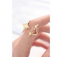 Gold Renk 3lü Kuzey Yıldızı Ayarlanabilir Yüzük - TJ-BYK3130