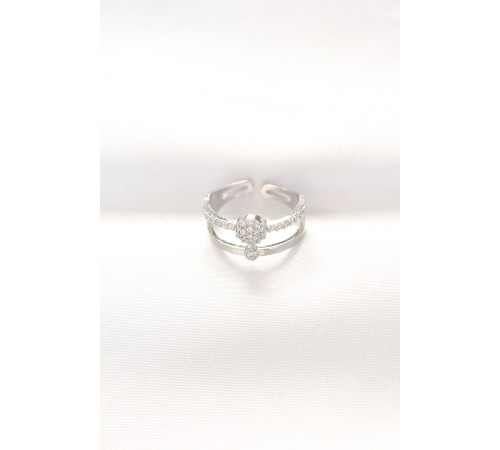 2li Görünümlü Topçuk Model Silver Renk Ayarlanabilir Yüzük - TJ-BYK3141 2li Görünümlü Topçuk Model Silver Renk Ayarlanabilir Yüzük - TJ-BYK3141