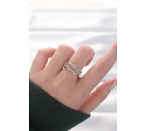 2li Görünümlü Topçuk Model Silver Renk Ayarlanabilir Yüzük - TJ-BYK3141 2li Görünümlü Topçuk Model Silver Renk Ayarlanabilir Yüzük - TJ-BYK3141