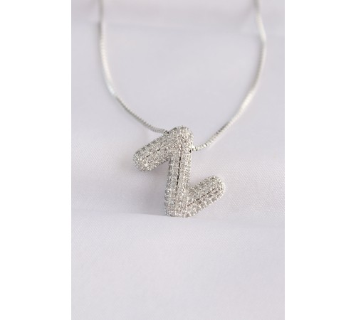 316L Çelik Zincirli Zirkon Taşlı Z Harfli Silver Renk Bubble Kolye - TJ-BKO8588 316L Çelik Zincirli Zirkon Taşlı Z Harfli Silver Renk Bubble Kolye - TJ-BKO8588