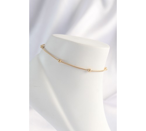 316L Çelik Gold Renk Minimal Topçuk Model Halhal - TJ-HH1625 316L Çelik Gold Renk Minimal Topçuk Model Halhal - TJ-HH1625