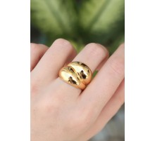 Pirinç Gold Renk Ayarlanabilir Damla Yüzük - TJ-BYK3174
