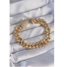 Vip Seri Gurmet Zirkon Taşlı Gold Renk Bileklik - TJ-BB6173