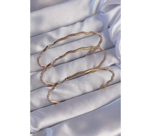 316L Çelik Gold Renk Dalgalı Model Bilezik Seti - TJ-BB6177 316L Çelik Gold Renk Dalgalı Model Bilezik Seti - TJ-BB6177