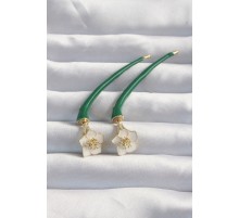 Pirinç Yeşil Renk Botega Küpe - TJ-BKP9170