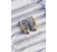 Pirinç Gold Gümüş Renkli Uzun Bombeli Küpe - TJ-BKP9222