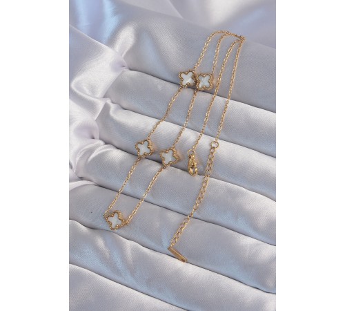 316L Çelik Gold Renk Minimal Beyaz Sedefli Yonca Kolye - TJ-BKO9002 316L Çelik Gold Renk Minimal Beyaz Sedefli Yonca Kolye - TJ-BKO9002