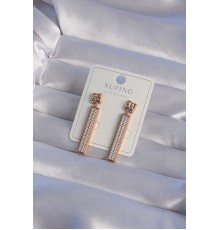 XUPİNG Rose Renk Zirkon Taşlı Su Yolu Küpe - TJ-BKP9353