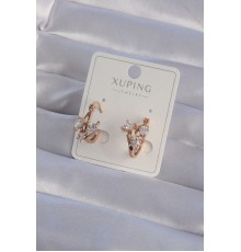 XUPİNG Rose Renk Zirkon Taşlı Halka Küpe - TJ-BKP9358