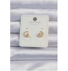 Xuping Gold Renk Zirkon Taşlı Tavşan Figürlü Ay Küpe - TJ-BKP9379