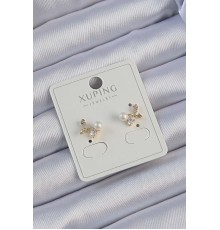 Xuping Gold Renk Zirkon Taşlı İncili Kiraz Küpe - TJ-BKP9387