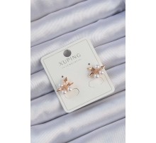 Xuping Rose Renk İncili Yaprak Küpe - TJ-BKP9392