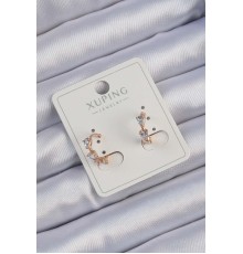 Xuping Rose Renk Damla Zirkon Taşlı Earcuff Küpe - TJ-BKP9410