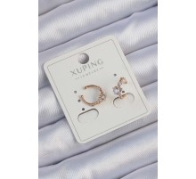 Xuping Rose Renk Zirkon Taşlı Yıldız Model Earcuff Küpe - TJ-BKP9427