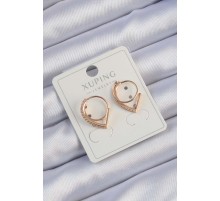 Xuping Rose Renk Zirkon Taşlı Geometrik Küpe - TJ-BKP9431