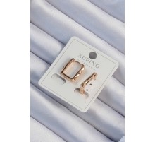 Xuping Rose Renk Lazer Kesim Ezme Küpe - TJ-BKP9440