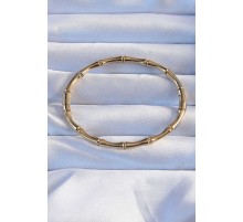 316L Çelik Altın Renk Kemik Model Bileklik - TJ-BB6392